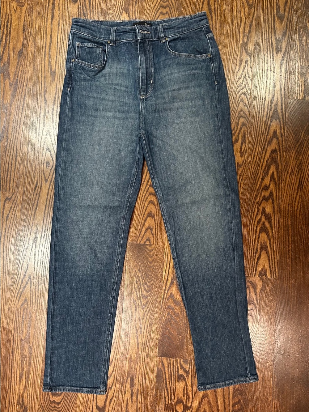 Massimo Dutti Premium Denim Women's Blue Straight-Leg Jeans - Sz 8